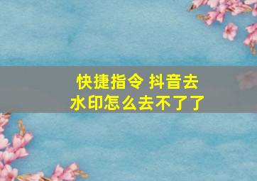 快捷指令 抖音去水印怎么去不了了